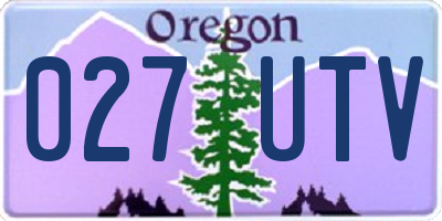 OR license plate 027UTV