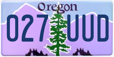 OR license plate 027UUD