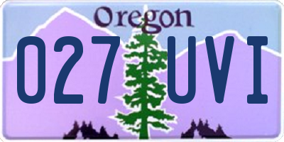 OR license plate 027UVI