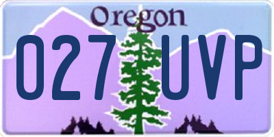 OR license plate 027UVP