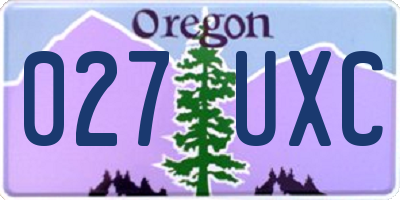 OR license plate 027UXC