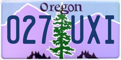 OR license plate 027UXI