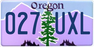 OR license plate 027UXL