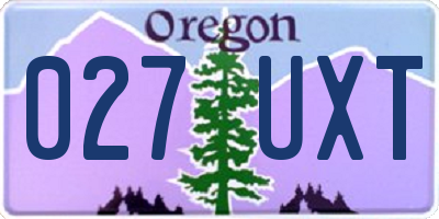 OR license plate 027UXT