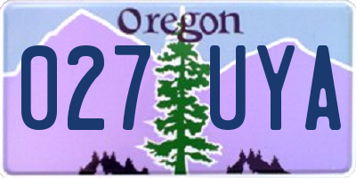 OR license plate 027UYA