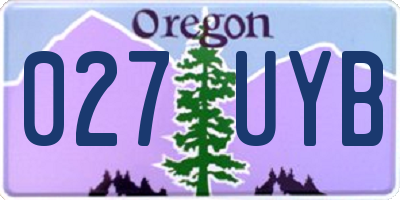 OR license plate 027UYB