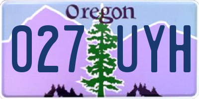 OR license plate 027UYH