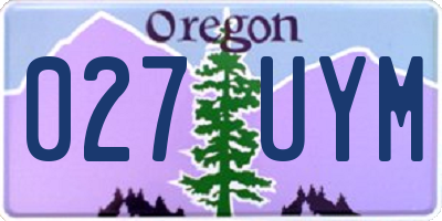 OR license plate 027UYM