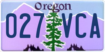 OR license plate 027VCA