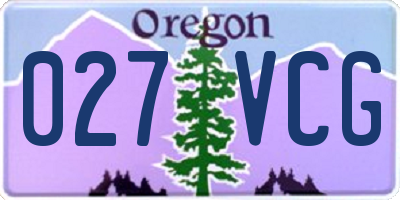OR license plate 027VCG