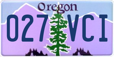 OR license plate 027VCI
