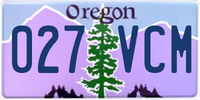 OR license plate 027VCM