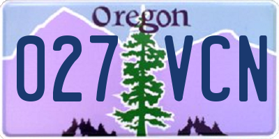 OR license plate 027VCN