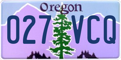 OR license plate 027VCQ