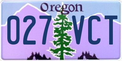 OR license plate 027VCT