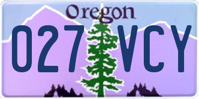 OR license plate 027VCY