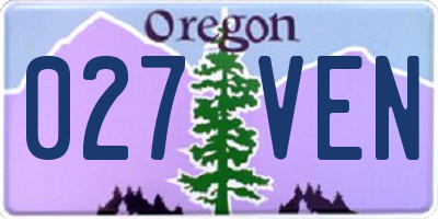 OR license plate 027VEN