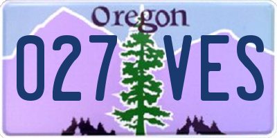 OR license plate 027VES