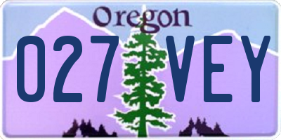 OR license plate 027VEY