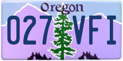 OR license plate 027VFI