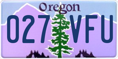 OR license plate 027VFU