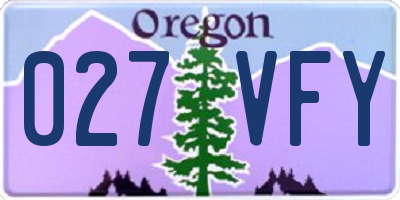 OR license plate 027VFY