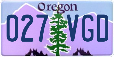 OR license plate 027VGD