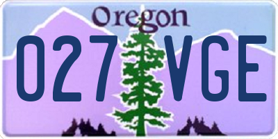 OR license plate 027VGE