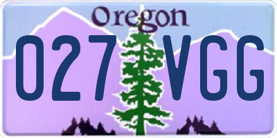 OR license plate 027VGG