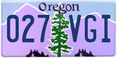 OR license plate 027VGI
