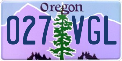 OR license plate 027VGL