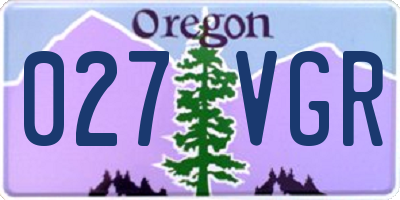 OR license plate 027VGR