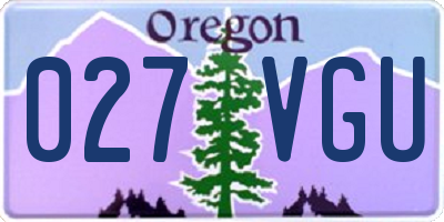OR license plate 027VGU