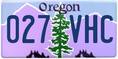 OR license plate 027VHC