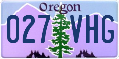 OR license plate 027VHG