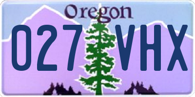 OR license plate 027VHX