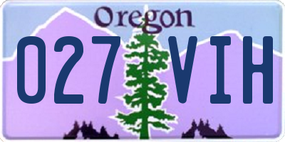 OR license plate 027VIH