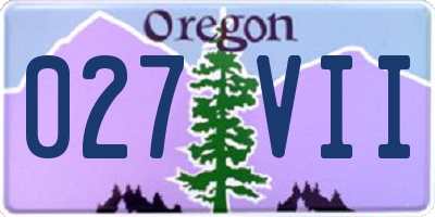 OR license plate 027VII