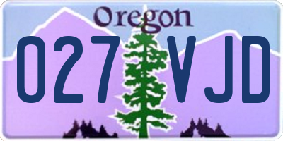 OR license plate 027VJD
