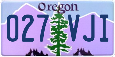 OR license plate 027VJI