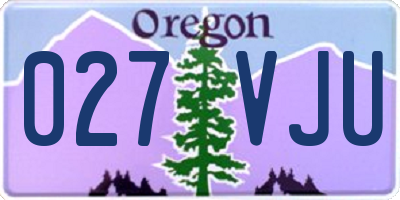 OR license plate 027VJU
