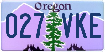 OR license plate 027VKE