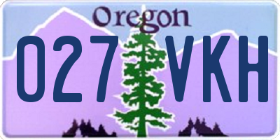 OR license plate 027VKH