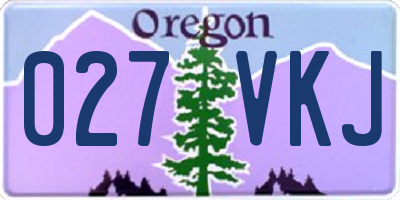 OR license plate 027VKJ