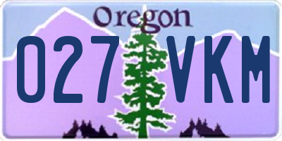 OR license plate 027VKM
