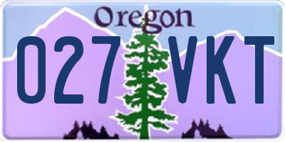 OR license plate 027VKT