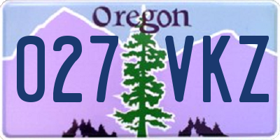 OR license plate 027VKZ