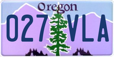 OR license plate 027VLA