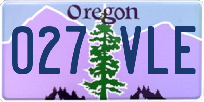 OR license plate 027VLE