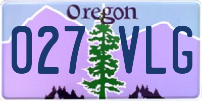 OR license plate 027VLG